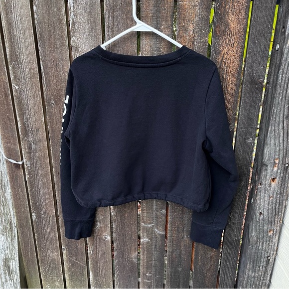 Calvin Klein Performance Logo Cropped V-Neck Sweatshirt Sz L - Picture 2 of 10